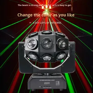 Luz Móvil de Cabeza Borui 18x RGBW 4 en 1 con Láser |   <span class=keywords><strong>DMX512</strong></span> Sonido Activo 6000K DJ Club KTV IP20 110-240V - Product Image 2