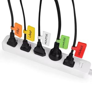 Attaches-câbles en nylon personnalisables, colorées, avec étiquettes autocollantes, pour la gestion des câbles dans les salles informatiques et les bureaux - Product Image 2