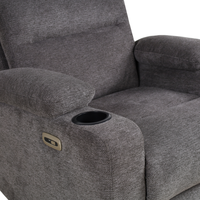 Fauteuil inclinable électrique en tissu, canapé inclinable individuel avec porte-gobelet pour salon, mobilier de maison