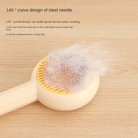 Peigne à aiguille en acier inoxydable de conception vortex de luxe épilation aux puces en matériau PP pour chats chiens nettoyage d'animaux de compagnie bain