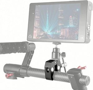 Support universel professionnel en alliage d'aluminium noir pour caméra DSLR, éclairage vidéo LED, GoPro, vis 1/4" et 3/8", téléphone - Product Image 4