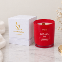 Bougie parfumée de haute qualité personnalisée, vente en gros, emballage de luxe avec logo pour bougie parfumée, cadeaux de fête