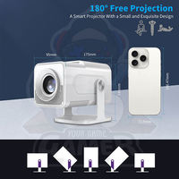 Proyector de Cine Mini LED HCS350 Max Gaming Android 11, 450 Ansi Lux, 1+8G, Allwinner H713, 3D HD FHD 4K Max Beamer