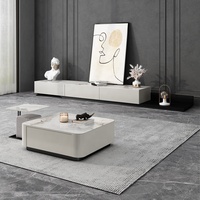Table basse simple La table basse italienne de roche peut stocker la table basse moderne de marbre