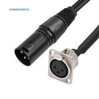 Connecteur de passage pour montage sur panneau XLR Câble de raccordement XLR mâle à femelle pour équipement audio de microphone