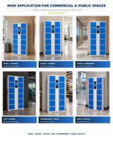 Casier intelligent à 12 portes avec serrure électronique et armoire en acier pour le rangement des bagages dans les gymnases et les supermarchés