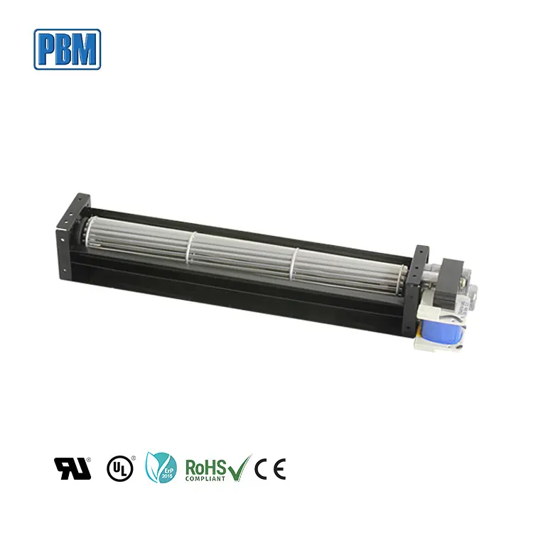 PBM 12V DC 3 fasi BLDC motore a risparmio energetico ventilatore a flusso incrociato da 12 pollici a risparmio energetico per riscaldatore elettrico portatile