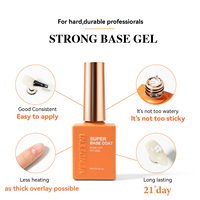 Vendeeni 2025 Super Base Coat ne se décolle pas facilement 15ml Professional Long Lasting Nail Gel Base Coat Non Toxic Top Coat