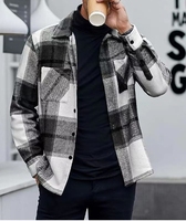 Chemise-veste en flanelle épaisse pour homme, décontractée et élégante, à carreaux, polyvalente