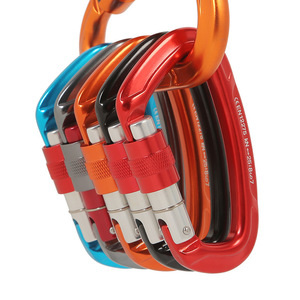 Aluminum Alloy D Type Carabiner 58x101mm <b>Locking</b> For Climbing Camping Outdoor Use - Product Image 2