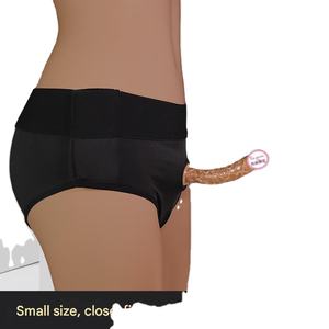 Mini Tragbarer Weiblicher Masturbator Realistischer <span class=keywords><strong>Penis</strong></span>-Imitat Sicherer Sexartikel Weiche Fleshlight in Lederhose Manuell für Frauen - Product Image 2