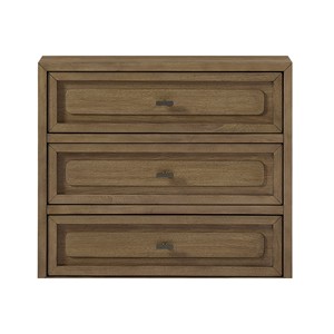 3 <b>Drawer</b> Nightstand Almond Wood Finish <b>Storage</b> <b>Drawers</b> Bedroom Furniture - Product Image 1