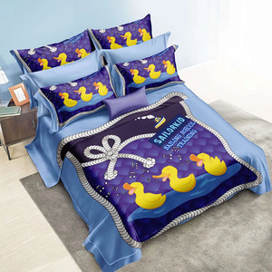 Good Dream 3D Kid Blue Fundas de edredón Sábanas impresas con fundas de almohada Diseño de oso de microfibra Juego de cama para niños - Product Image 2