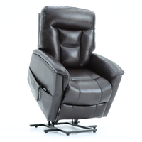 Fauteuil inclinable électrique à quatre moteurs en microfibre Geeksofa, fauteuil médical pour soins à domicile avec appui-tête et soutien lombaire électriques