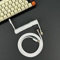 Câble d'extension en cuivre pour clavier mécanique à interrupteurs magnétiques 8K, connecteur aviation, spirale rétractable, ressort, USB-Type-C, personnalisé