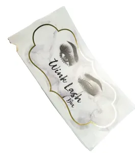कस्टम मिंक बरौनी पैकेजिंग बॉक्स लेबल स्टिकर लोगो Eyelashes निजी लेबल
