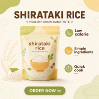 Vente en gros OEM ODM – Nouveau Riz de Konjac Séché Instantané Végétalien, Farine de Konjac, Riche en Fibres, Faible en Matières Grasses, Compatible Keto