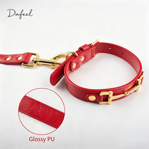 Dafeel Luxury PU <b>Dog</b> <b>Collar</b> with Buckle Closure-Customized Color & Brand Logo Machine Washable - Product Image 3