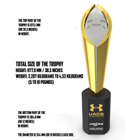 Trofeo de Campeonato con Logotipo Personalizado, Trofeo Deportivo de Béisbol, Sóftbol, Fútbol Americano Universitario y de la NCAA