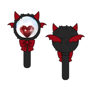 Аниме Плюшевые Чехлы на палочки с животными, дизайн дьявола, черный пушистый чехол, аксессуары, круглый декоративный светильник