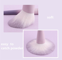 Lilywild Own Purple Set Fibre Synthétique Durable Luxe Excellent Végétarien Moelleux Caractère Unique Pinceau De Maquillage Personnalisé Avec Sac
