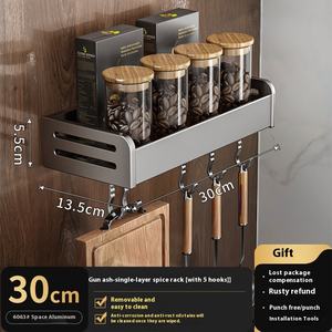 Nfs מתכת רב תכליתיים קיר-רכוב אחסון מטבח מחסן מתלה מתכת - Product Image 6