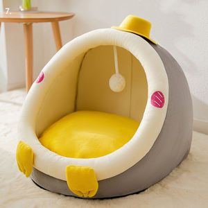 Groothandel Luxe Wasbare Kat Grot Grappige Kat Hond Huisdieren Bedden Kattenhuis Met Hangende Pluche Bal - Product Image 6