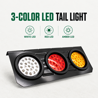 Feu arrière combiné HSSH 63 LED trois couleurs pour camion et remorque 12V 24V 10-30V