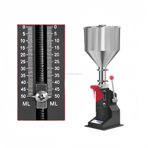 Manual Small <b>Hand</b>-Press Filling Machine with Scale for Cosmetics Paste Liquid Jam Chili Sauce and Other Thick Liquids - Product Image 3