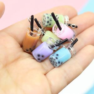 Bestseller Miniatur-Supermarkt-Lebensmittel-Flaschen-Harz-Anhänger Cabochons für DIY-Handy, Haarspangen, Schlüsselanhänger und Bastelarbeiten - Product Image 5