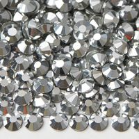 Strass en vrac Selina Crystal à dos plat, taillés à la machine, scintillants, thermocollants, écologiques, 12 facettes, pour accessoires vestimentaires et chaussures DIY