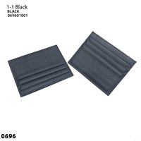 Portefeuille à cartes en cuir véritable exquis, fin et compact, porte-cartes étendu pour cartes de crédit et d'identité, pour hommes et femmes