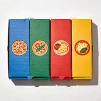 Boîte à pizza personnalisée imprimée, boîte d'emballage pour pizza en carton ondulé