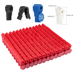 Hookei RTS Anti-theft Peg <b>Hook</b> Stop Lock Red <b>Display</b> Plastic Retail Security Pegboard <b>Hook</b> Stopper Locks - Product Image 1