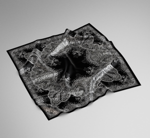 100% in <span class=keywords><strong>pura</strong></span> <span class=keywords><strong>seta</strong></span> Vintage elegante Retro elegante Paisley nero a pois solido Plaid tessuto naturale di gelso classico <span class=keywords><strong>Foulard</strong></span> - Product Image 1