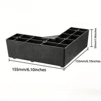 Pieds de meubles en plastique en forme de L de 50 mm de haut pour canapé, table basse, lit et meubles rectangulaires - Fabriqué en Chine