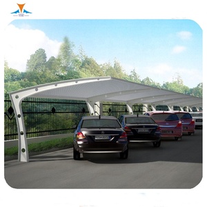 Mái Che Bãi Đậu Xe Ô Tô Bãi Đậu Xe Ngoài Trời Khung Kim Loại Cấu Trúc Màng Căng Mái Che Nhà Để Xe - Product Image 1