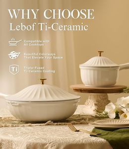 Set di Pentole e Padelle in Ceramica Effetto Perla Geling, Antiaderenti in Titanio e Alluminio Pressofuso, Ottima Vendita - Product Image 3