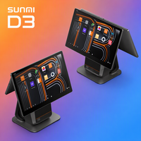 Terminal de point de vente Android tout-en-un SUNMI D3 pour petites entreprises, avec imprimante de reçus intégrée de 80 mm, NFC, pour restaurants