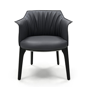 Fauteuil de salon en cuir minimaliste moderne, fauteuil de détente individuel pour restaurants, salon, chambre, hôtel, balcon, prix d'usine - Product Image 3