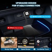 Adaptador Inalámbrico CarPlay de Tipo Corto con Diseño de Conexión Directa, Convierte CarPlay con Cable a Inalámbrico, Compatible con Apple Android Auto USB Tipo-C