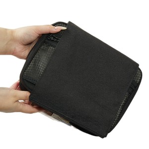 Neceser de Viaje para Hombre, Portátil, Gran Capacidad, Plegable, con Separación para Artículos Húmedos y Secos, Tipo Gancho, Rectangular, Poliéster, Negro - Product Image 3