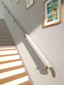 درابزين زجاجي من الفولاذ المقاوم للصدأ، درابزين زجاجي إيماس للسلالم، درابزين فاخر مثبت على الحائط - Product Image 3