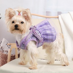 Arnés <span class=keywords><strong>de</strong></span> Lujo para Mascotas, Diseño Británico a Cuadros, Chaleco <span class=keywords><strong>de</strong></span> Malla para Cachorros, Ropa Elegante para <span class=keywords><strong>Perros</strong></span> con Anillo en D para Razas Pequeñas y Medianas - Product Image 1