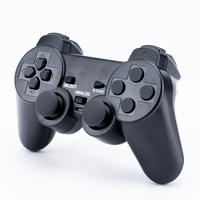 Mando Inalámbrico 3 en 1 de 2.4GHz, Joystick Gamepad con Motor de Vibración para PS3, PS2 y PC