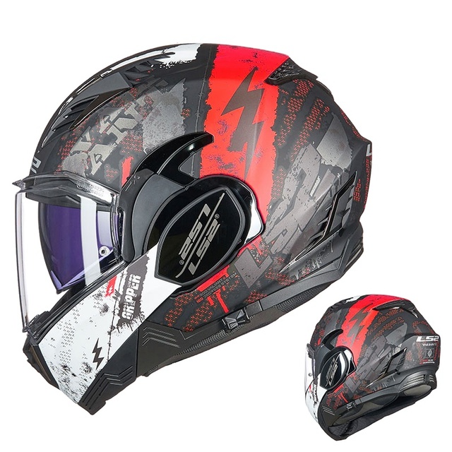Factory Price New Man Motorcycle Helmet ABS Quick Release Full Face DOT Approved Offroad Riding LS2 Valiant All Seasons