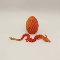 Mainan Kreatif 3D Print Naga 30cm dengan Telur Skala 10cm SDC01 untuk Anak-Anak, Koleksi Seni Kerajinan Hiasan untuk Dekorasi Rumah & Hadiah