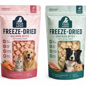 Empaque de Plástico Laminado Personalizado para Snacks, Dulces Liofilizados, Doypack con Cierre y Base de Aluminio para Alimentos de Mascotas - Product Image 1