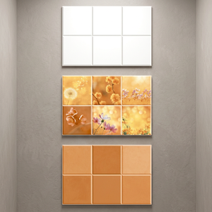Carreaux muraux en céramique Art 300 x 450 mm, finition métallique dorée, étanches, résistants à l'usure, pour l'intérieur des bâtiments de bureaux 12x18 - Product Image 1