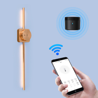 Applique murale LED moderne et minimaliste avec télécommande Wifi détachable en aluminium et métal Applique murale intelligente alimentée par batterie pour chambre à coucher